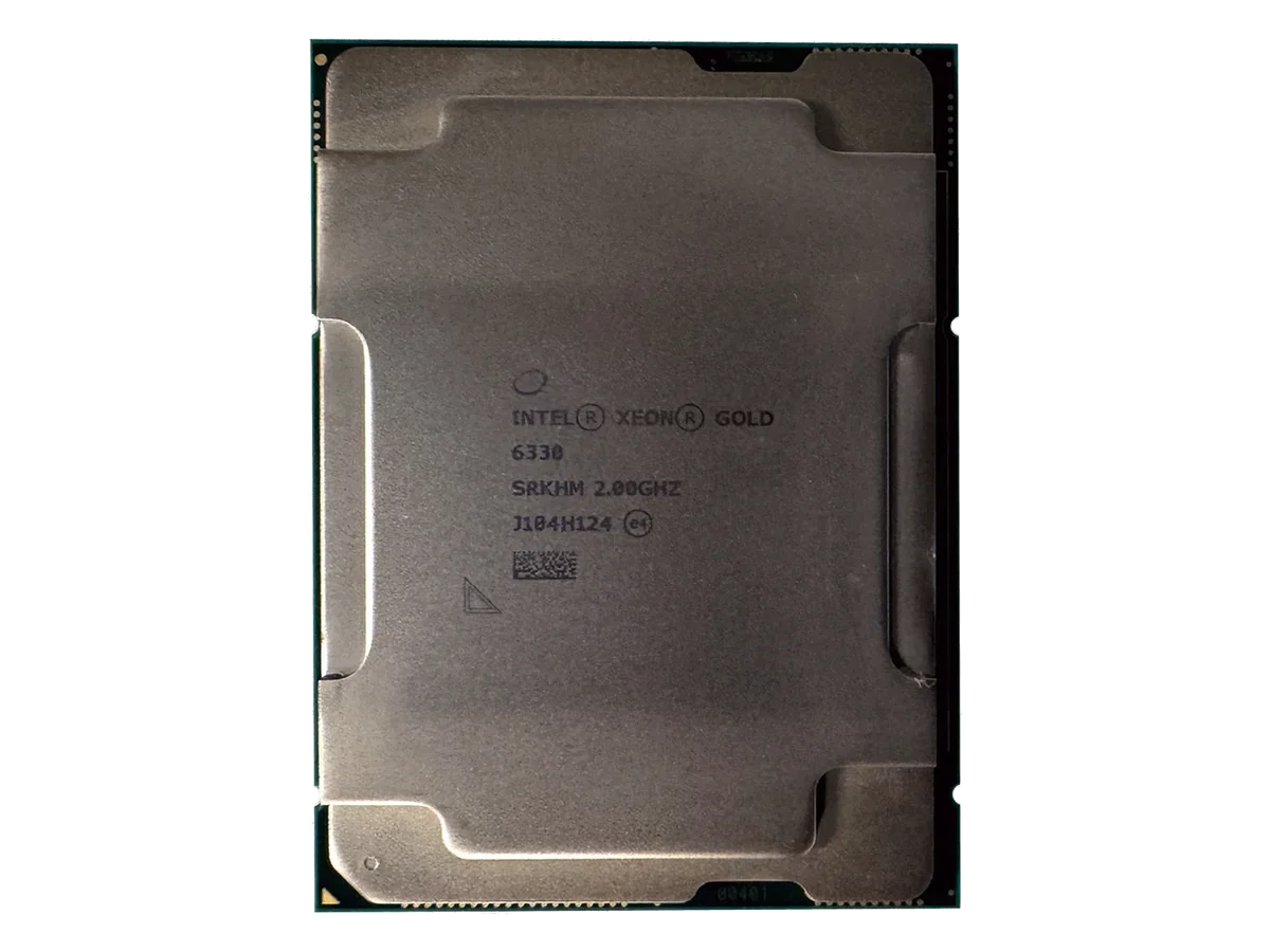 Processor Intel Xeon Gold, Intel Xeon Gold 6330 (S-spec SRKHM, 3rd Gen Xeon Scalable, FCLGA4189), tampak atas