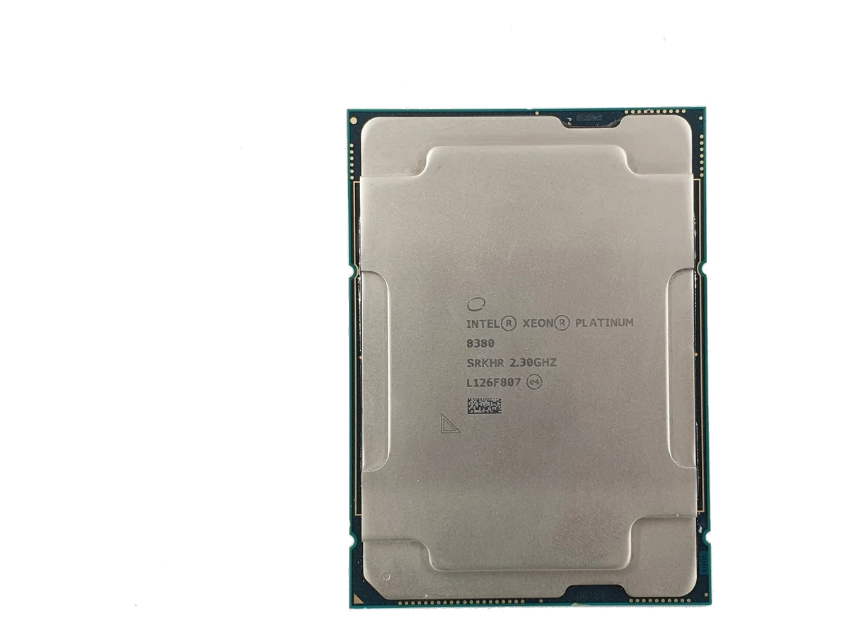 Processor Intel Xeon Platinum, Intel Xeon Platinum 8380 (S-spec SRKHR, 3rd Gen Xeon Scalable, FCLGA4189), tampak atas