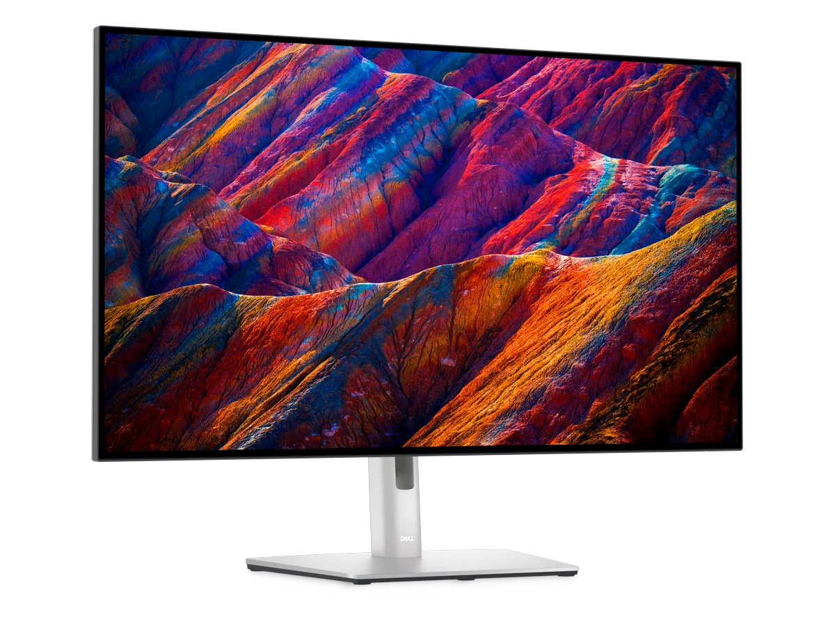 Dell UltraSharp 32 4K Monitor U3223QE, tampak serong
