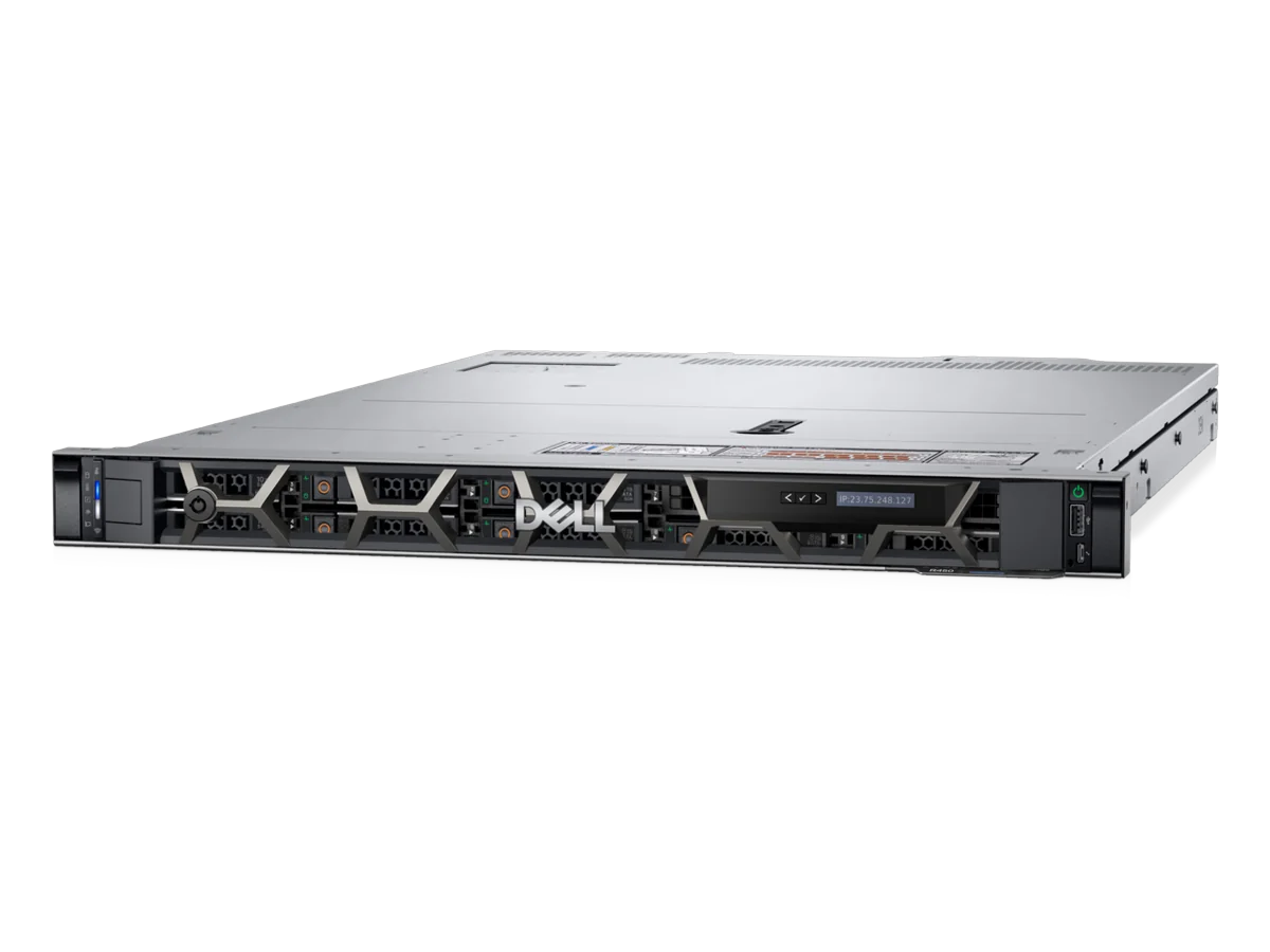 Dell PowerEdge R450, tampak serong