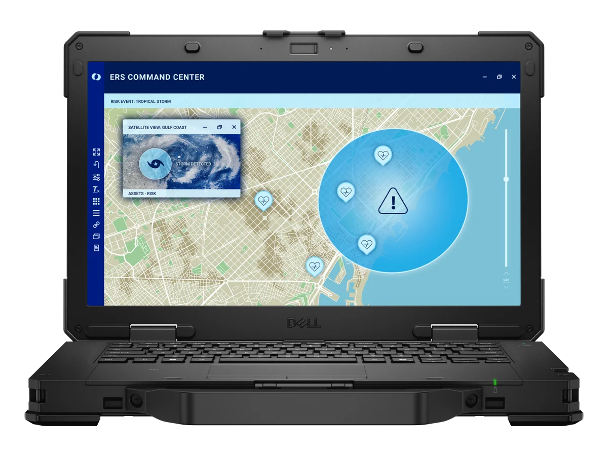 Dell Pro Rugged 14, tampak depan