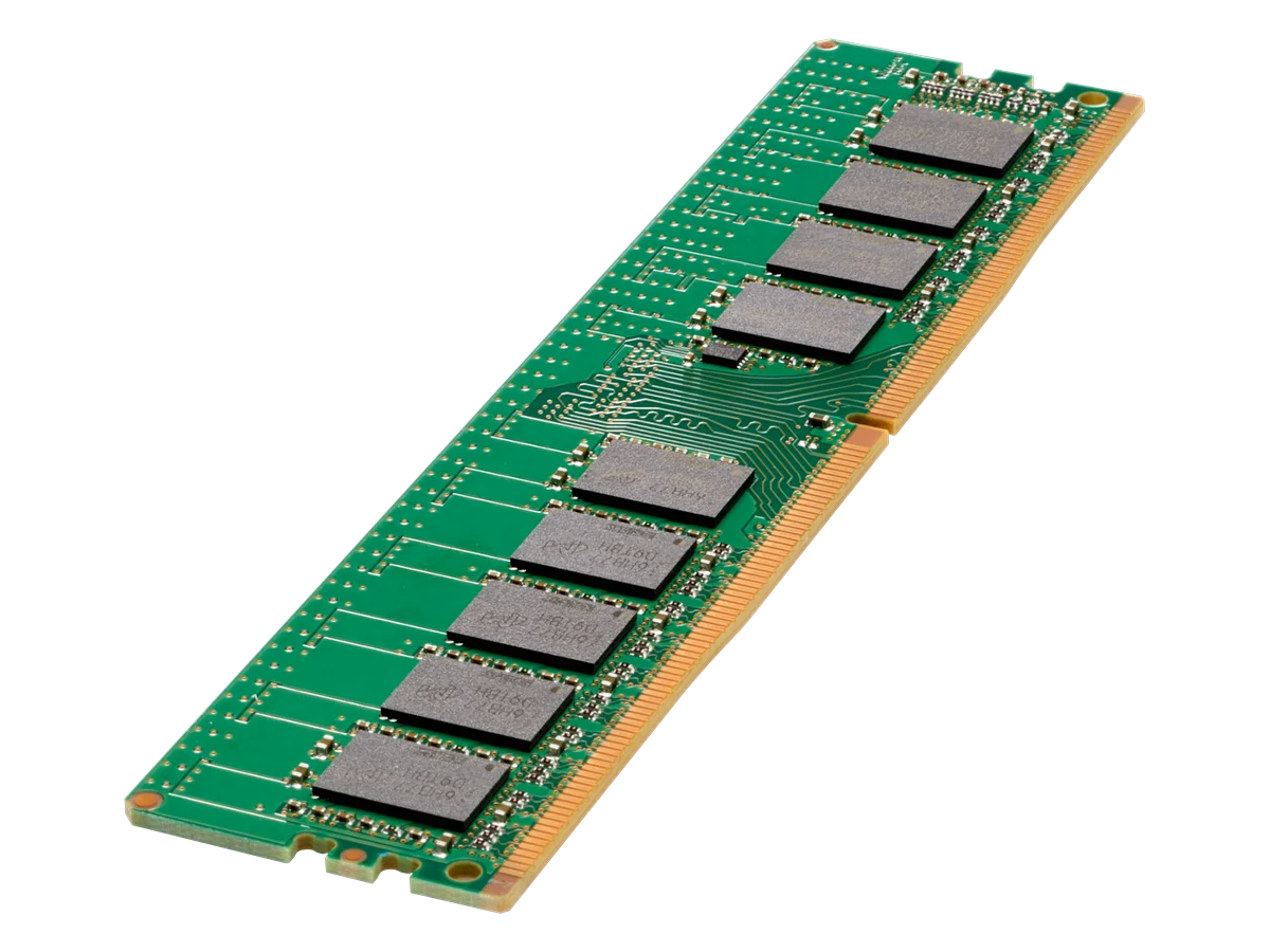 Memory Server HPE DDR5 ECC Unbuffered UDIMM, Modul memory HPE DDR5 tanpa chip register (tampilan UDIMM); foto aset HPE yang juga dipakai distributor sebagai foto P64336-B21