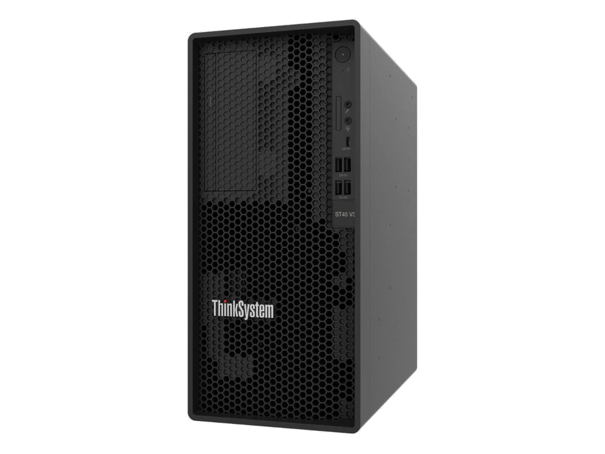 Lenovo ThinkSystem ST45 V3, tampak serong