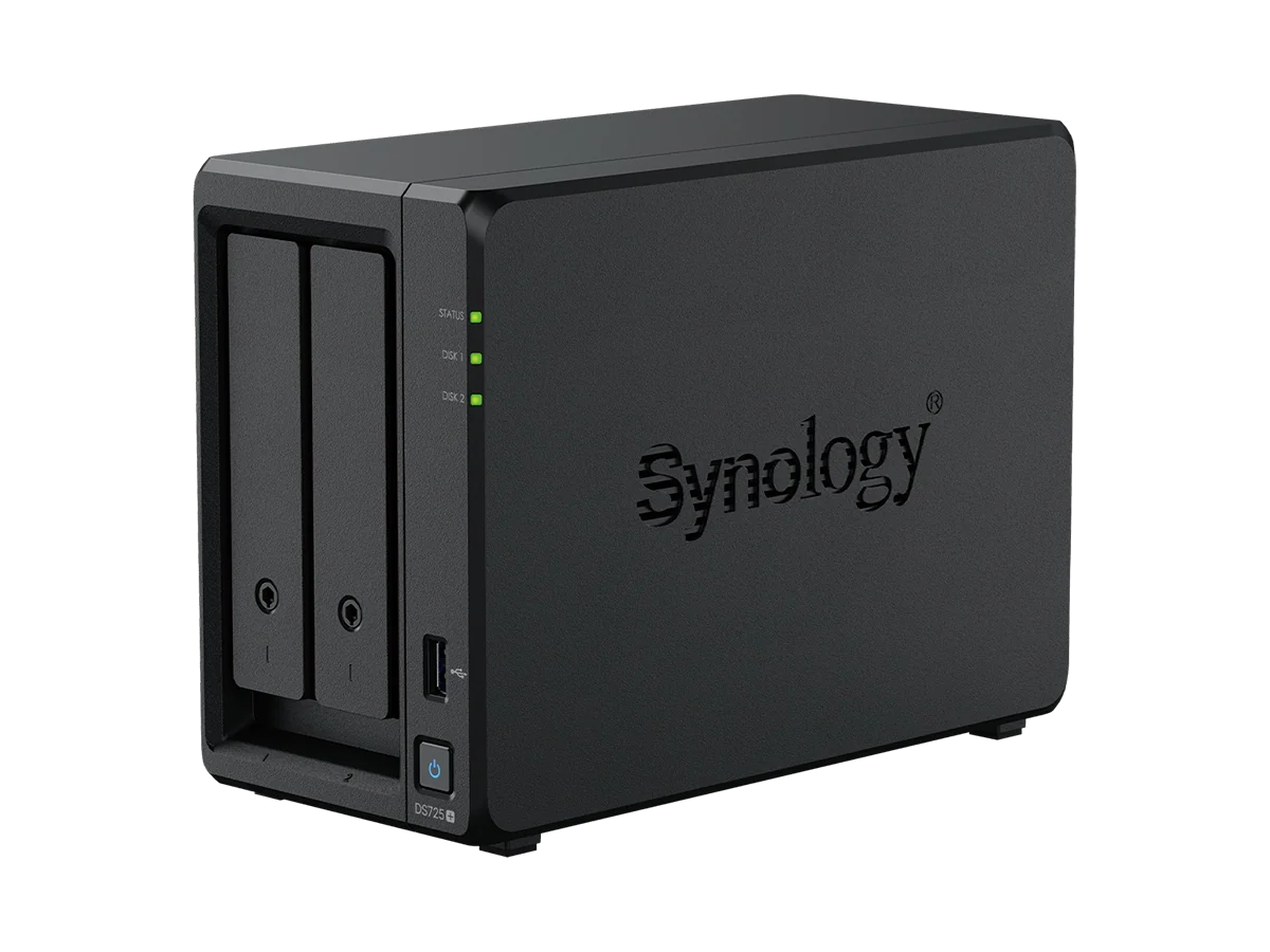 Synology DiskStation DS725+, tampak serong
