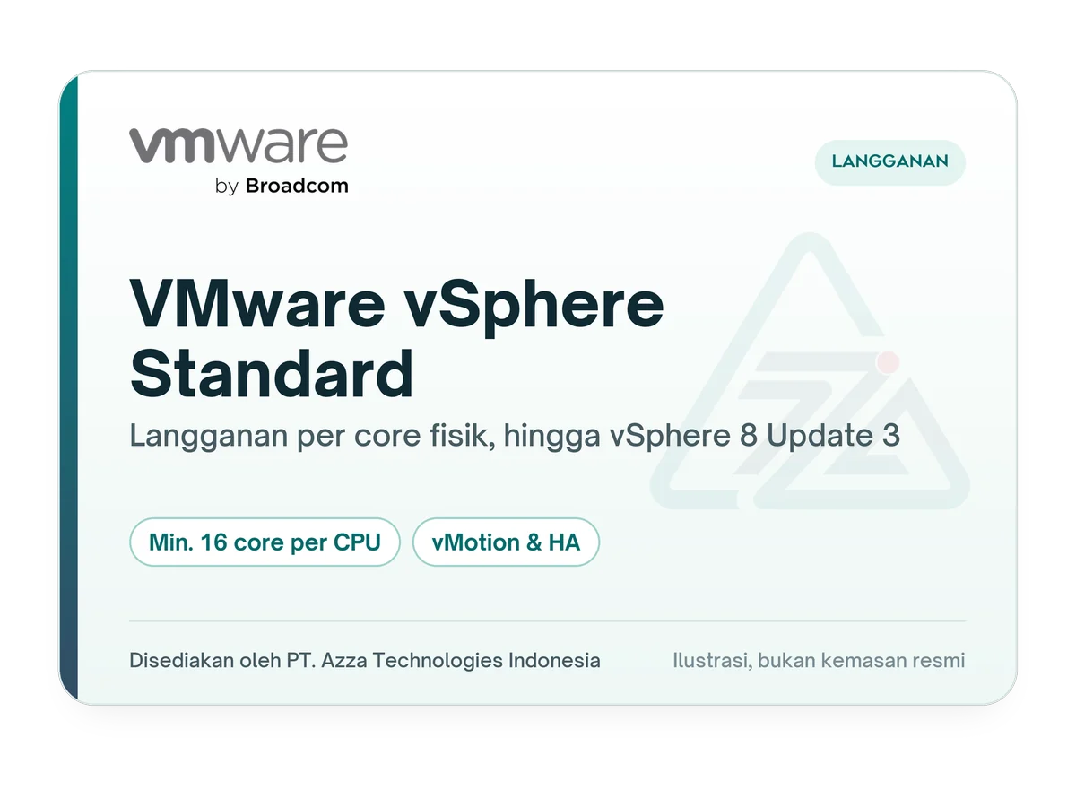 Ilustrasi kartu lisensi VMware vSphere Standard